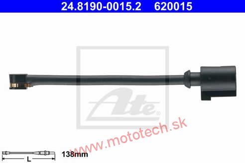 Výstražný kontakt opotrebenia ATE - 7P0907637C