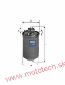 UFI Palivový filter 1.9 TDI PD + 2.0 - 7M0127401A