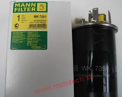 MANN Palivový filter 2.7 + 3.0TDI - 4F0127435A
