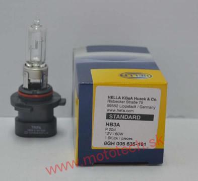 HELLA Žiarovka HB3A 12V / 60W, P20d