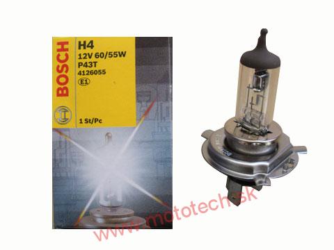 Žiarovka BOSCH H4, 12V, 60w / 55w, P43t
