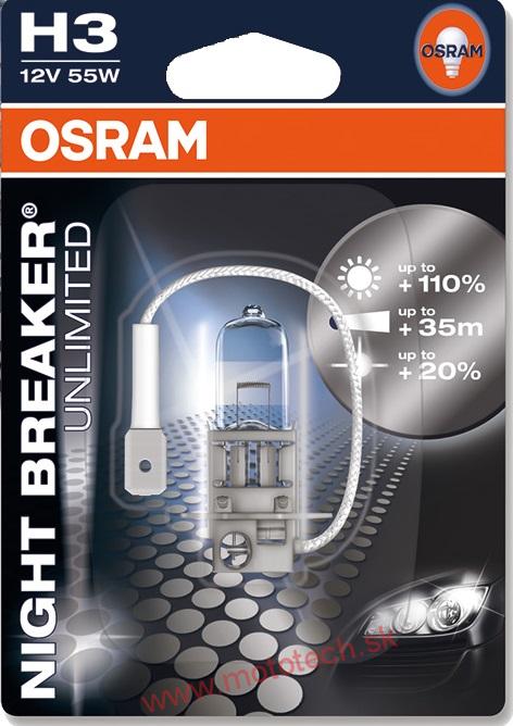 Žiarovka H3 OSRAM Night Breaker Unlimited +110%