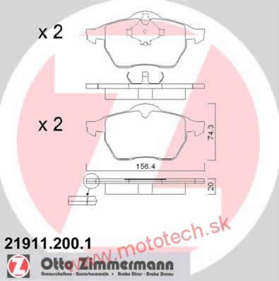 Brzdové platničky na kotúč 288*25/312*25 - 1J0698151L