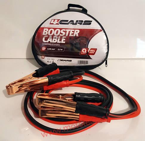 4CARS Štartovacie káble 200AMP, 3.0MM², 2.5M