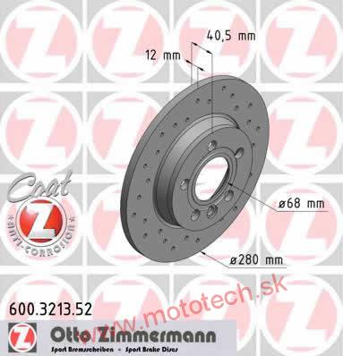 Zadný brzdový kotúč 280*22 - 7D0615601
