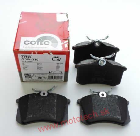 Zadné brzdové platničky - 1J0698451P