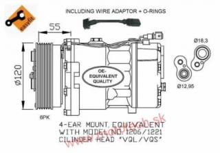 NRF - Kompresor Klimatizácie - 7H0820803D