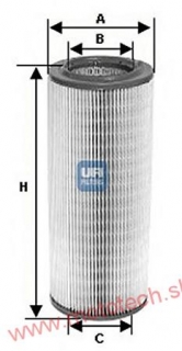 UFI vzduchový filter 1,7 + 1.9SDI - 6N0129620
