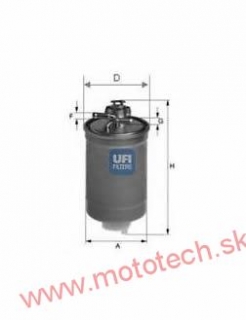 UFI Palivový filter 1.9 TDI PD + 2.0 - 7M0127401A