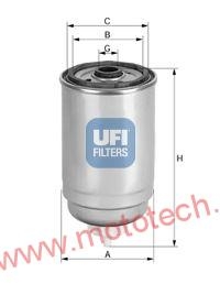 UFI Palivový filter 1,9/74+96KW - 8D0127435