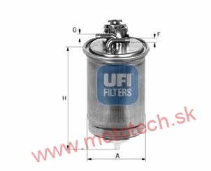 UFI Palivový filter 1.2+1.4+1.7+1.9 - 6N0127401H