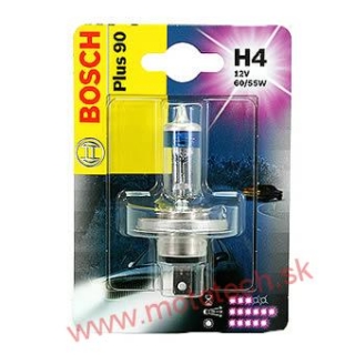 Žiarovka BOSCH Plus 90 H4, 12V, 60w / 55w, P43t