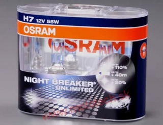 Osram Night Breaker Unlimited H7, 12V / 55W, PX26d - 2 Ks