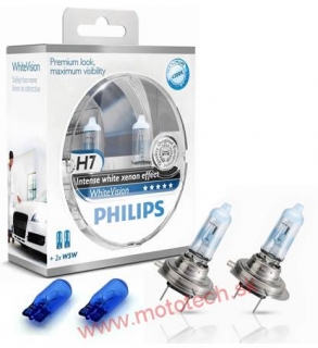 PHILIPS WhiteVision H7, 12V / 55W, PX26d - 2 KS + 2ks w5w