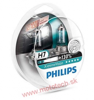 Žiarovka PHILIPS X-tremeVision H7, 12V / 55W, PX26d - 2 Ks