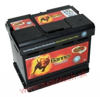Autobatéria BANNER Running Bull (AGM) 12V 60Ah, 640A