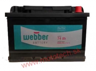 Autobatéria WEBBER 12V, 74AH, 680A