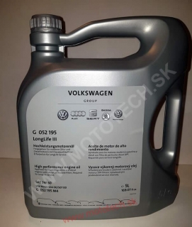 Originál olej VAG 5W-30 LongLife III - 5L - G052195M4