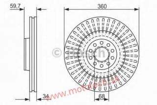 Brzdový kotúč 360*34 - 4E0615301P