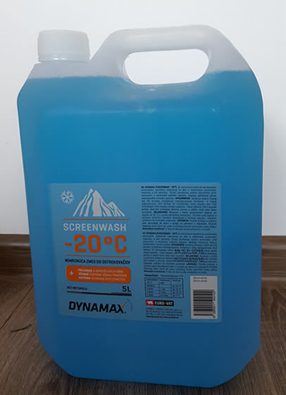 Zimná kvapalina do ostrekovačov Dynamax Citrón do -20°C - 5 Litrov