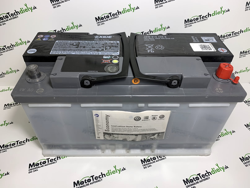 Autobatéria Originál VW Economy 12V 95Ah, P, 760A - JZW915105E